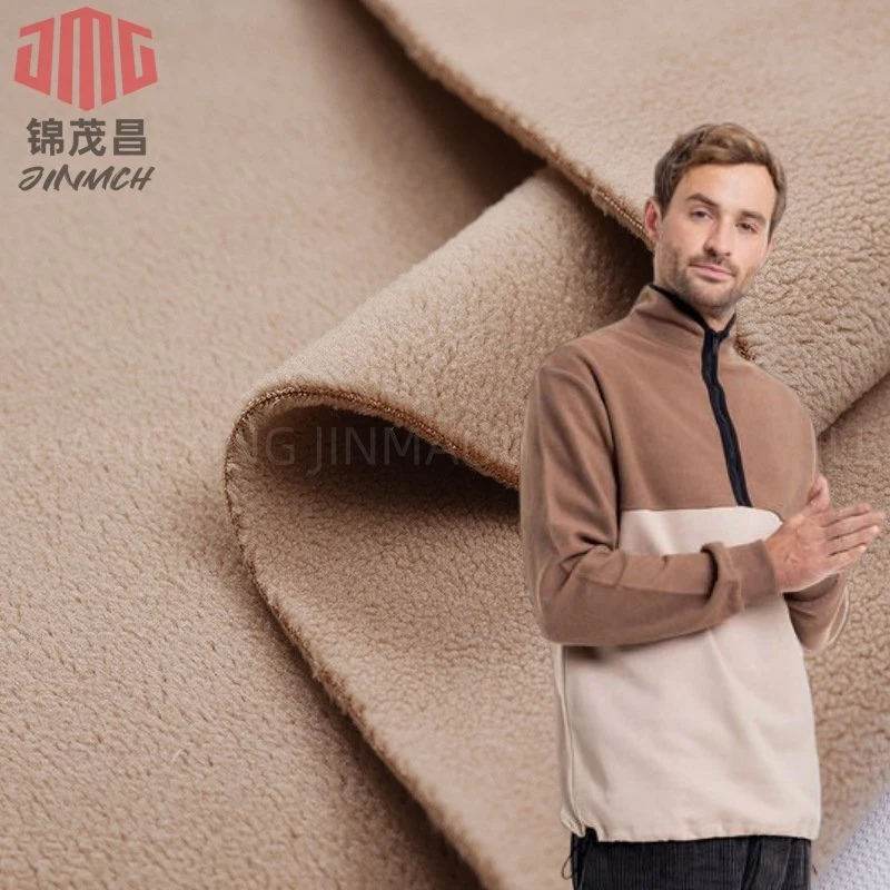 Factory Knitting Fabric 95% Polyester 5% Spandex Elastic Polar Fleece 250GSM for Winter Pullover Jacket Hoodies Coats