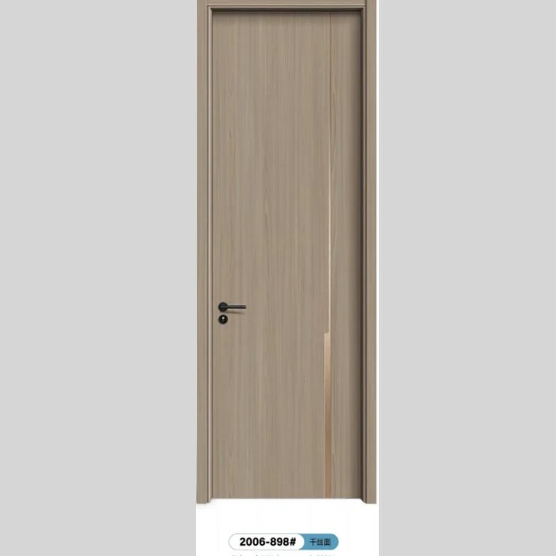 Moderne einfache Holztür MDF Melamin Tür PVC Door2006-898