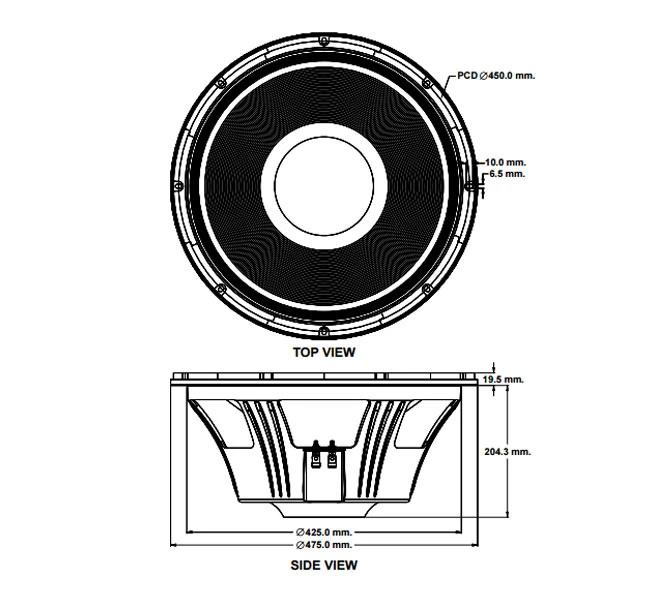 transductor de frecuencia baja de 18 pulgadas Woofer de estilo de Audio P B&amp;C RCF