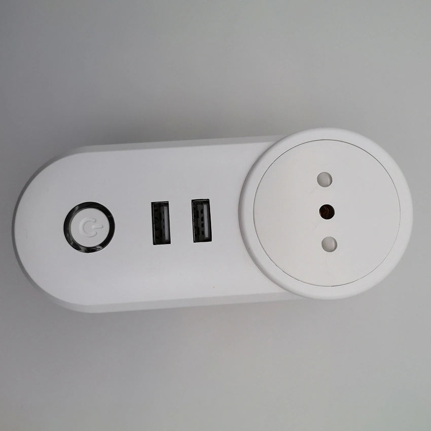 Smart Home Italia 2 puertos USB WiFi Plug pared eléctrica Enchufe Smart Plug Amazon Alexa con control de voz