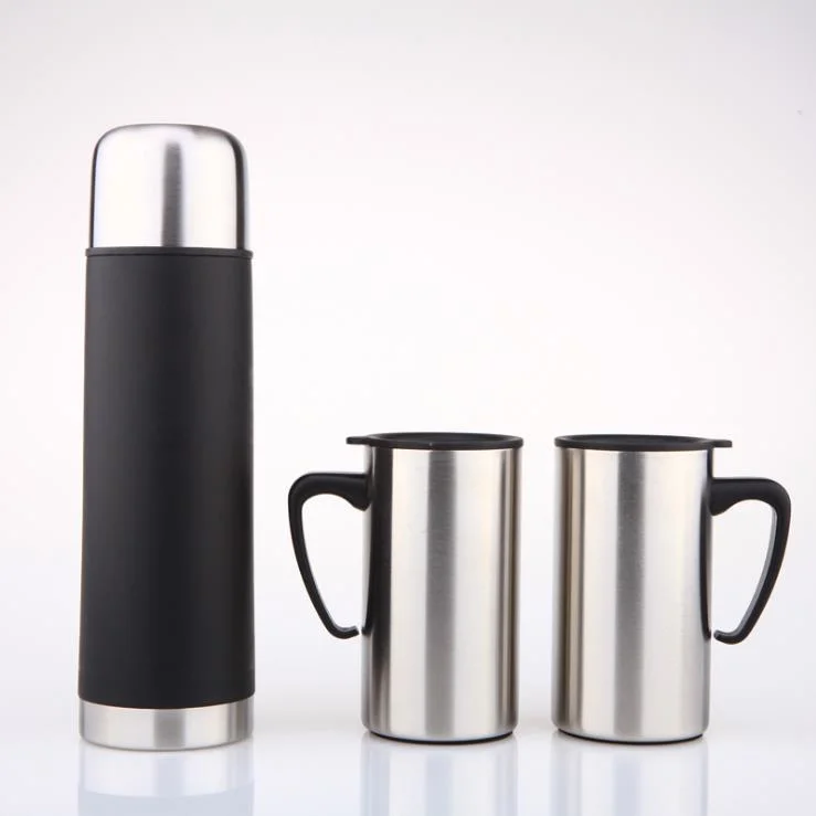 Double Wall Stainless Steel Vacuum Flask Gift Set