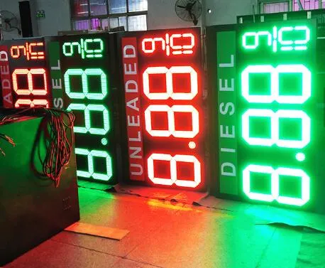 888 9/10 USA Wireless Control Single Red LED Gas Station Display