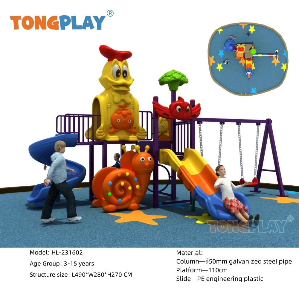 Tongplay Lustige Outdoor-oder Indoor-Folie Kunststoff-Befestigung Kids Park Kindergarten Diashow Vorlage Sicherheit Spiel