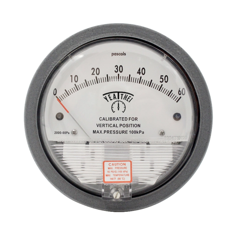 0 to 60 PA 4 Inch Differential Pressure Gauge for Air Duct