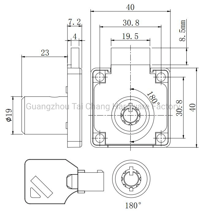 Security Euro Cylinder Code Combination Smart Induction Drawer Lock