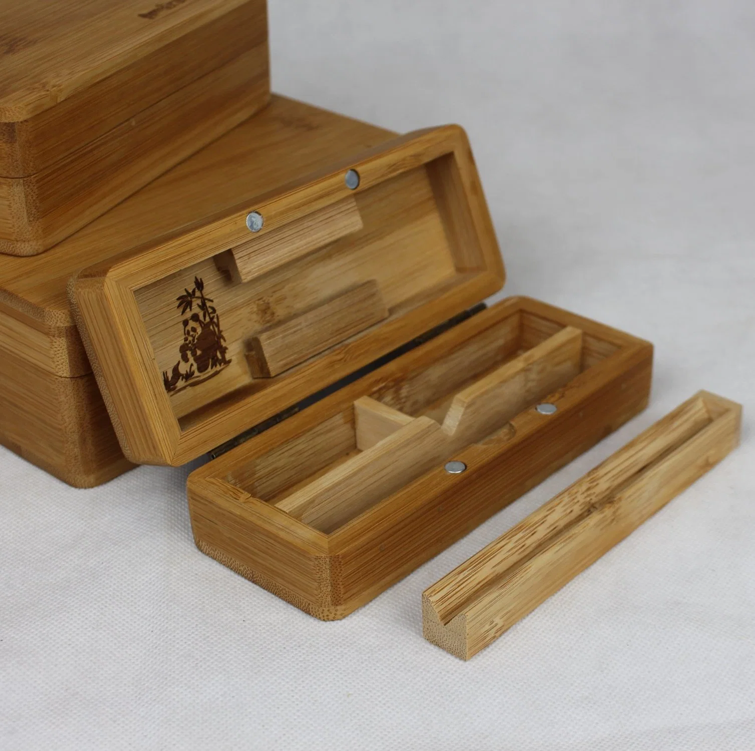 Grande cigarette en bois Rolling Box Slim Line tabac Stash Rizla Stockage de fumée