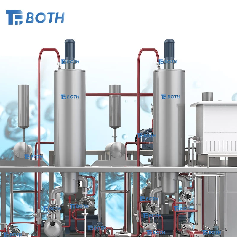 Lab Two Stage Wiped Film Molecular Distillation Unit with Decarboxylation and Dehydration Reactor