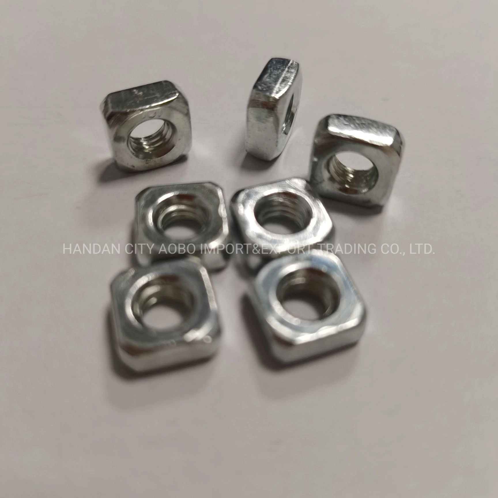 China Suppliers Custom Plated Square Threaded Welding Nut Carbon Steel Fixing Auto Spot Weld Nuts