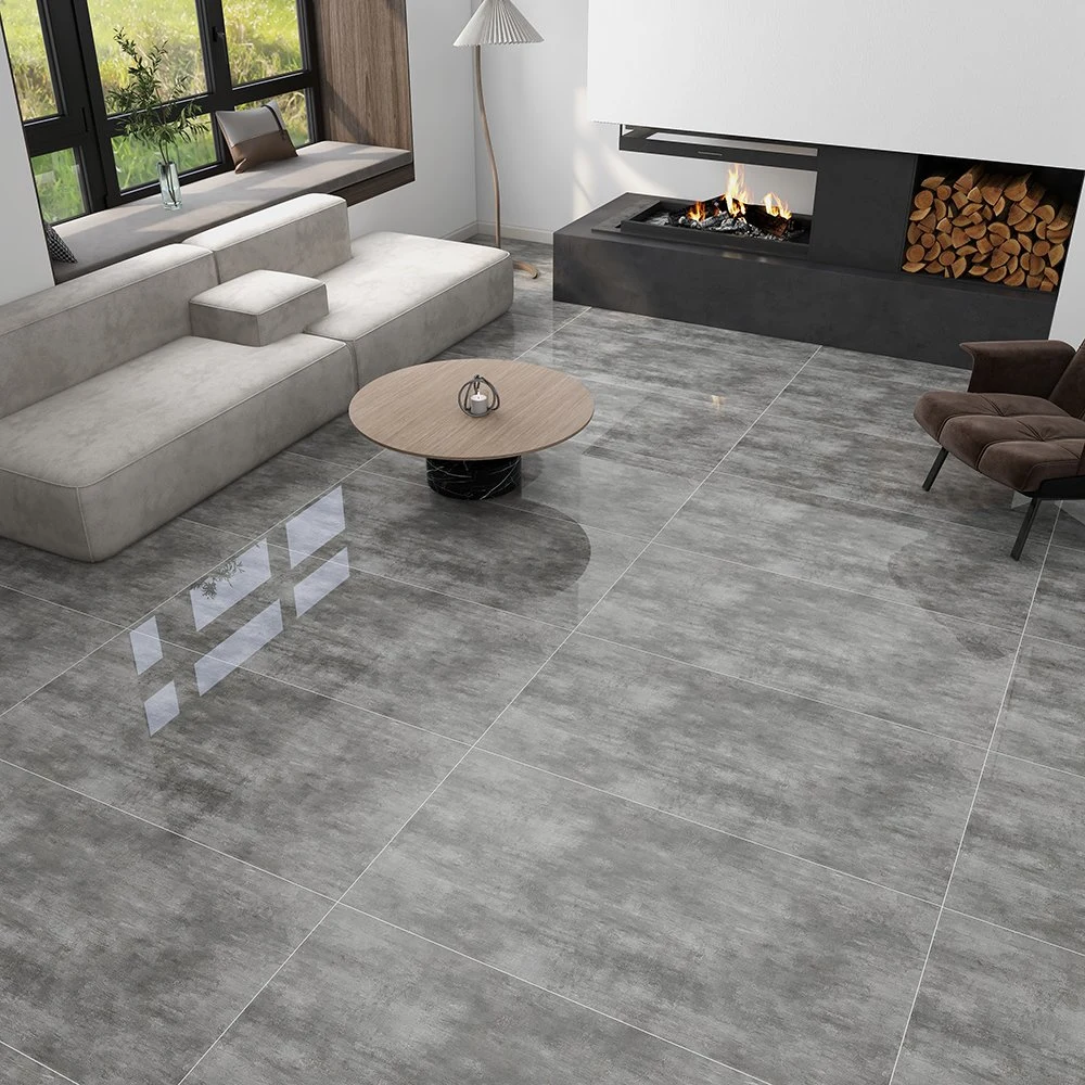 60X120 Full Polished Glazed Tiles Plain Color Full Body Interior Floor Porcelain Tile