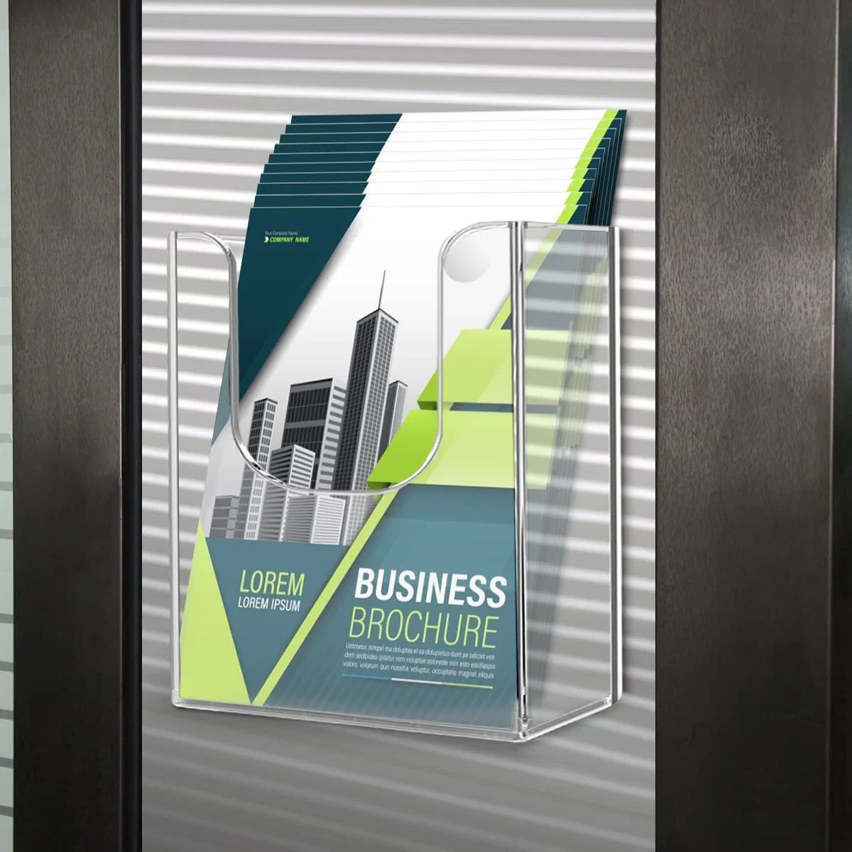 Countertop Brochure Holder High quality/High cost performance White Acrylic Stand A4 Size Perspex Sign Holder Pocket