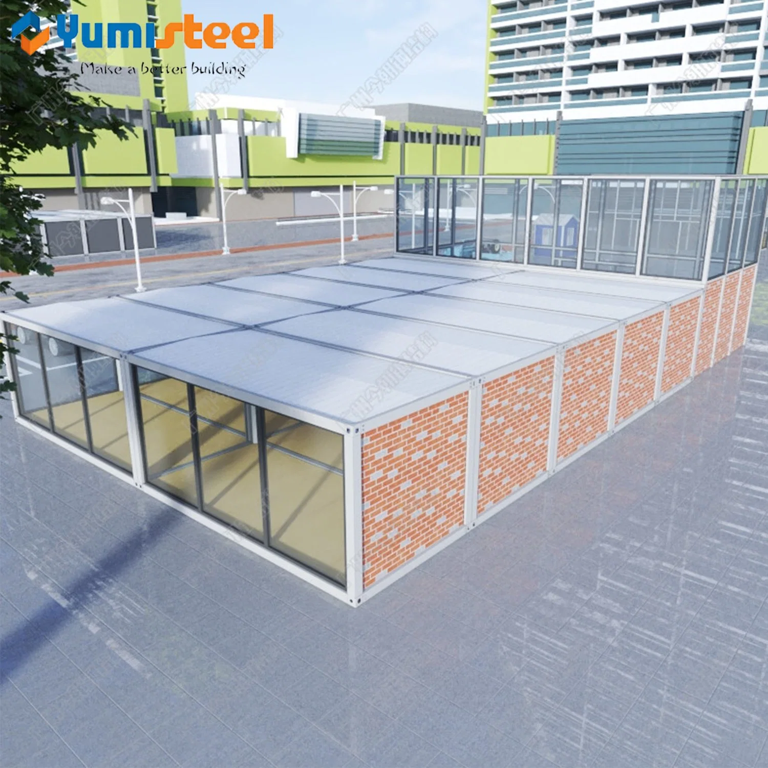 Heat Insulated Rockwool Material Prefab Shipping Container for Housing/Office/Accommadation