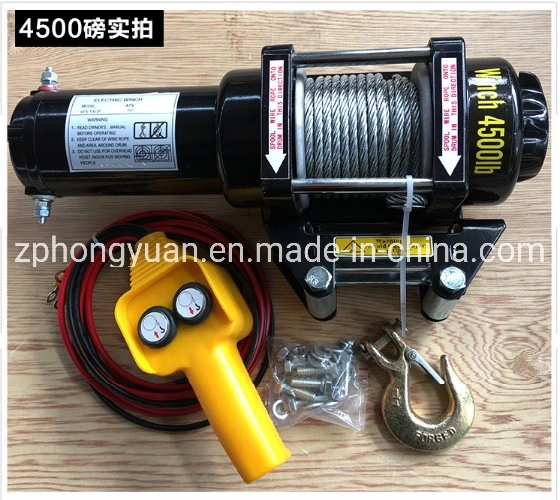 Hongyuan UTV Winch 24V with Different Rated Line Pull Capacity 9500lbs 12000lbs