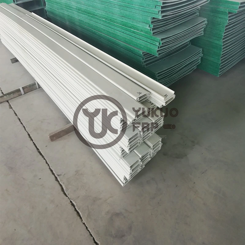 Customized Fiberglass Cable Trays Perforated GRP FRP Cable Tray