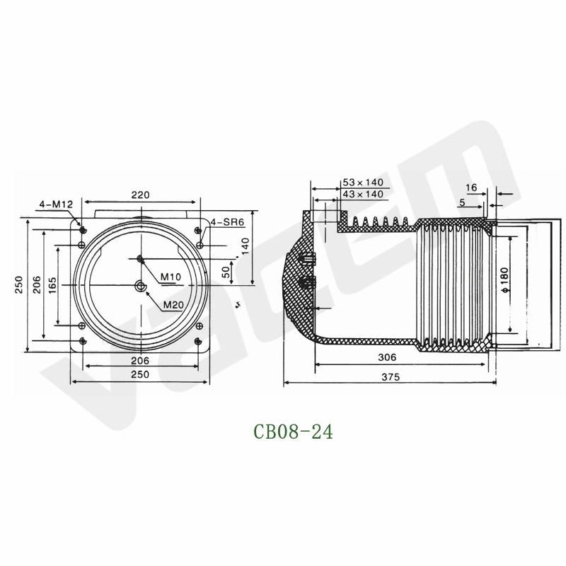 Haute tension 24kv Isolation Contact Boîte de l'appareillage de commutation/ Cabinet