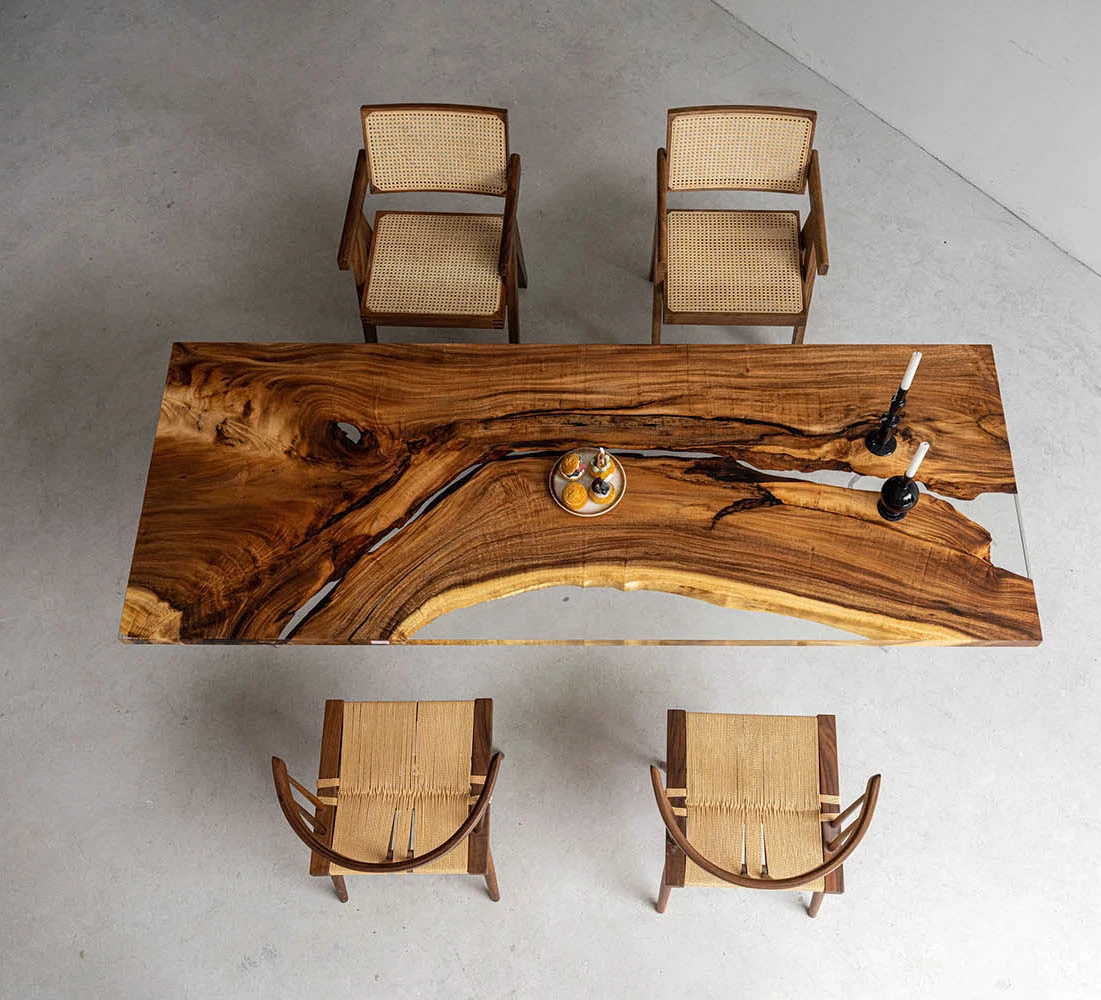 Resin Wood Restaurant Table Set with Wholesale Price