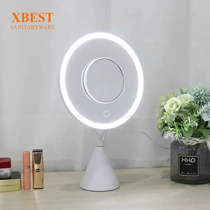 LED Vanity Mirror Touch Switch Makeup Mirror with 5X Magnifier