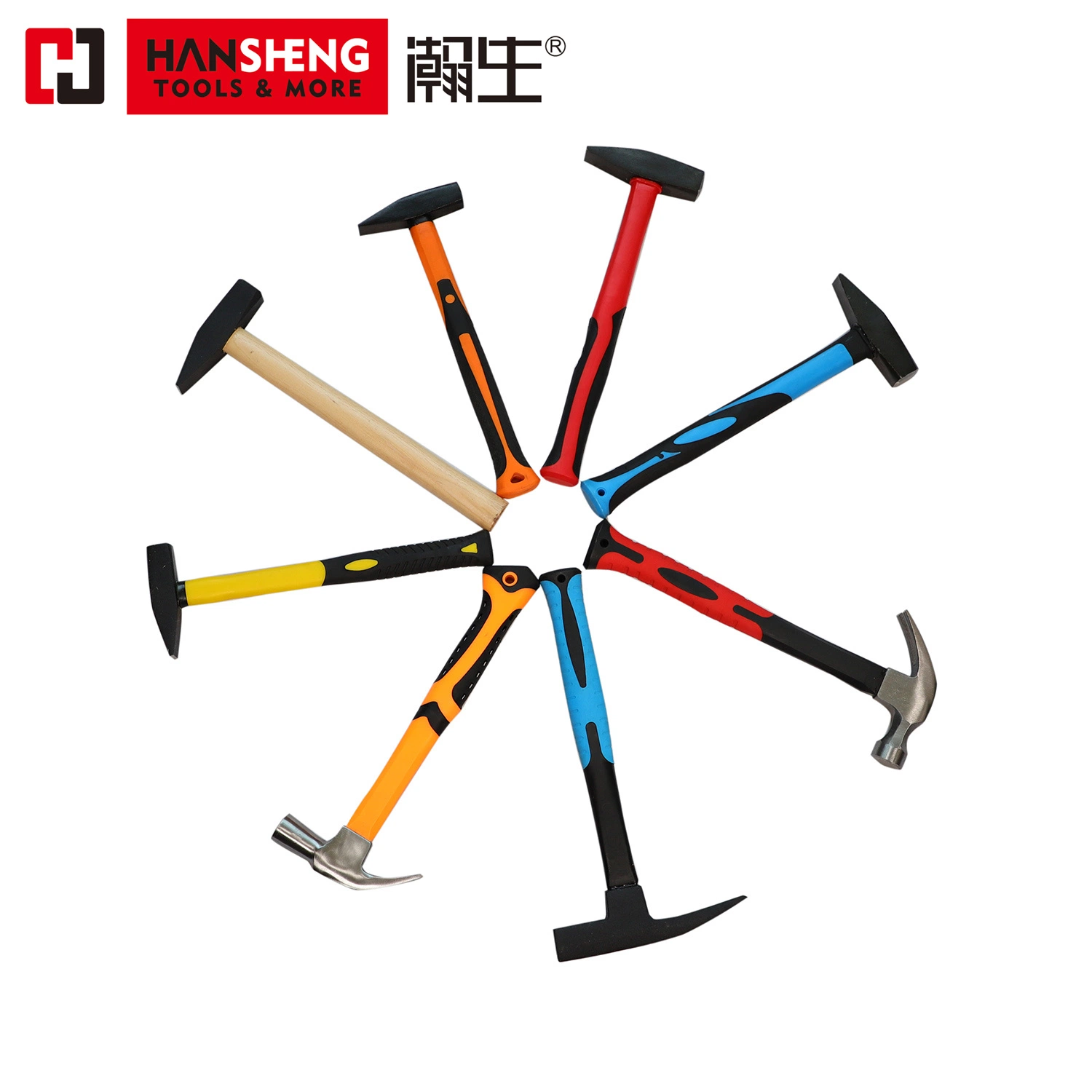Professional Hand Tool, Hardware Tools, Made of CRV or High Carbon Steel, Rubber Hammer