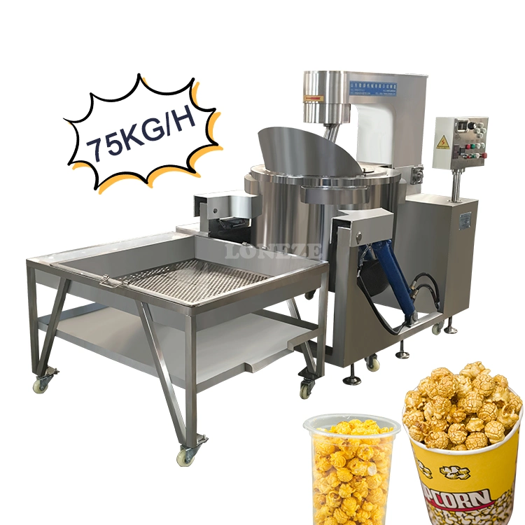 Gas Commercial China Seasoning Frying Flavoring Popcorn Machine Processing Line Supplier