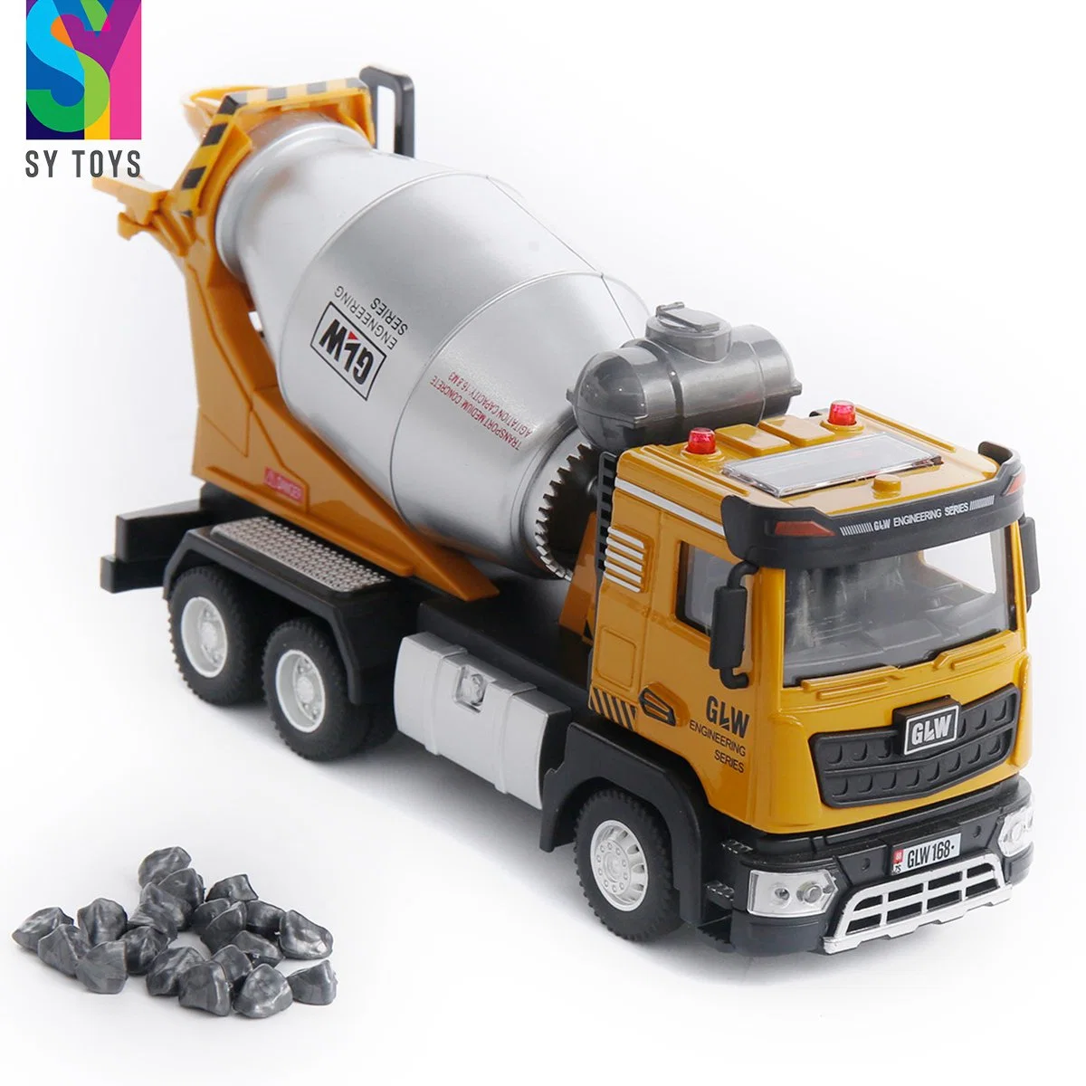 Sy Toys Children Metal Engineering Construction Vehicle Truck Simulation Alloy Toy Car with Sound and Lights Inertial Vehicle Toys