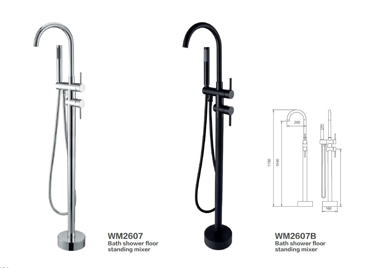 Woma Best Hot Seller Floor Standing Shower Faucet for Bathtub Freestanding (WM2607)