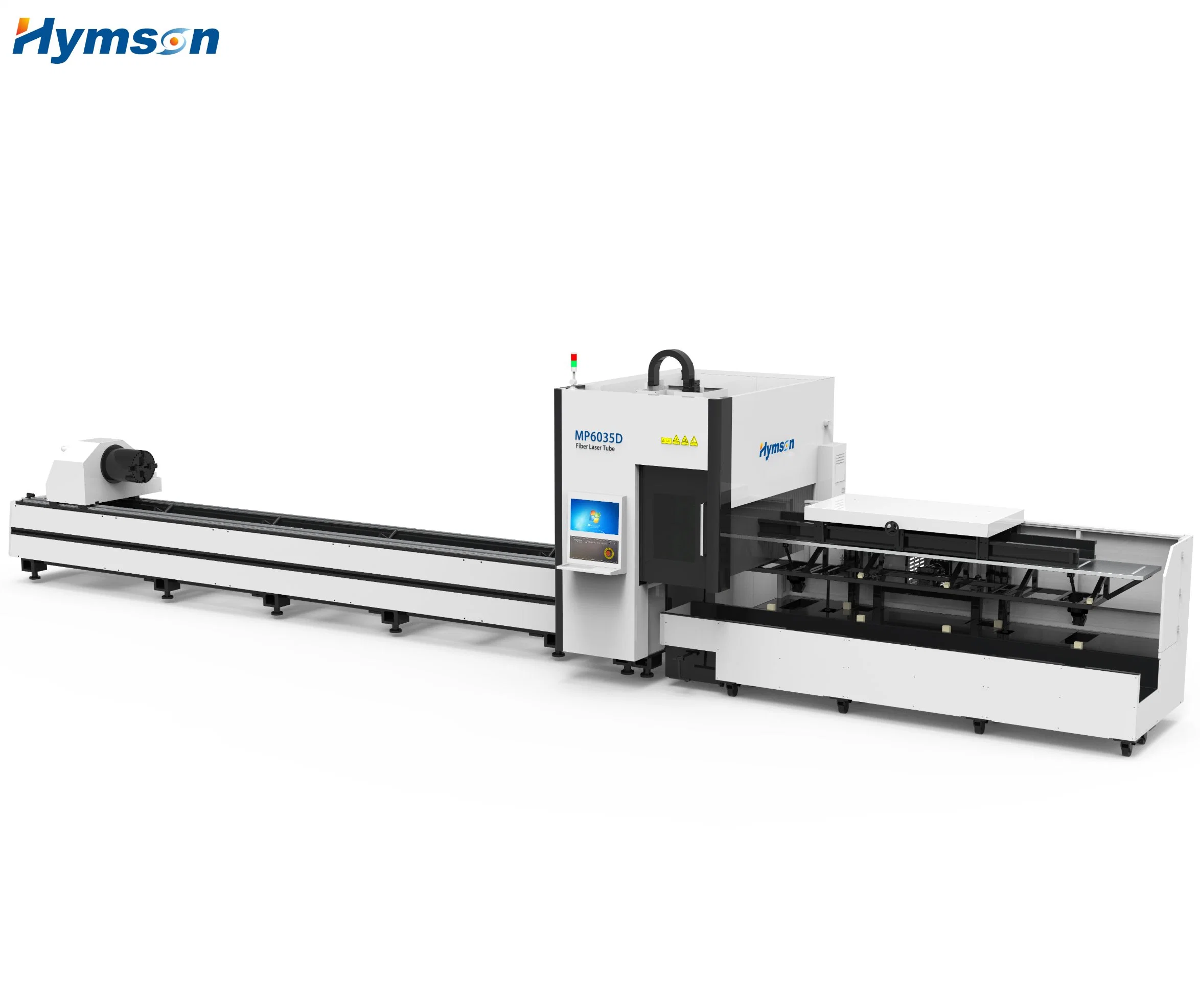 Hochgeschwindigkeits-Rohr-Laser-Schneidemaschine / CNC-Faser-Laser-Schneidemaschine Für Metallrohrschnitt 3000W Metallrohrschnitt