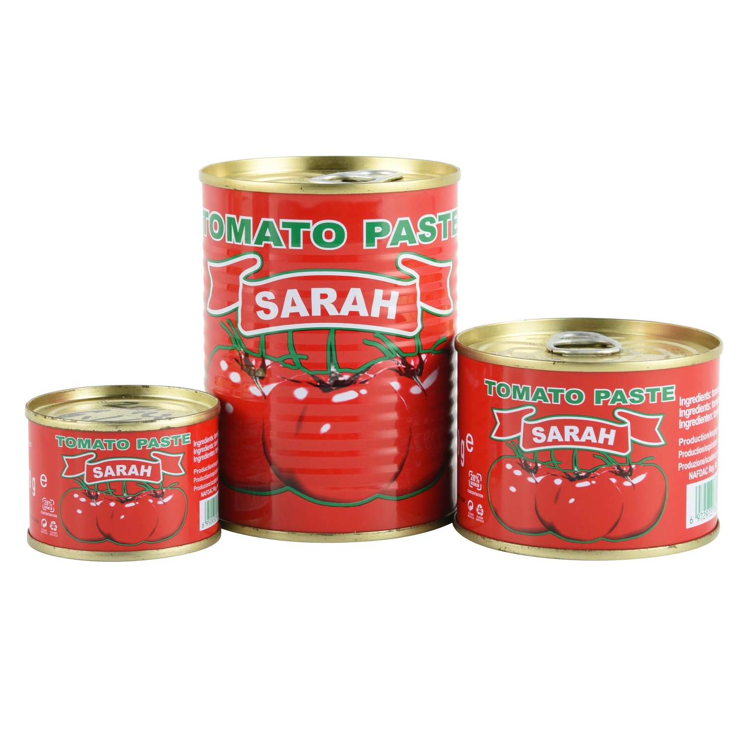 preço de fábrica Colagem de tomate 28-30% Brix em diferentes tamanhos tomate Fabricante do molho sem aditivo