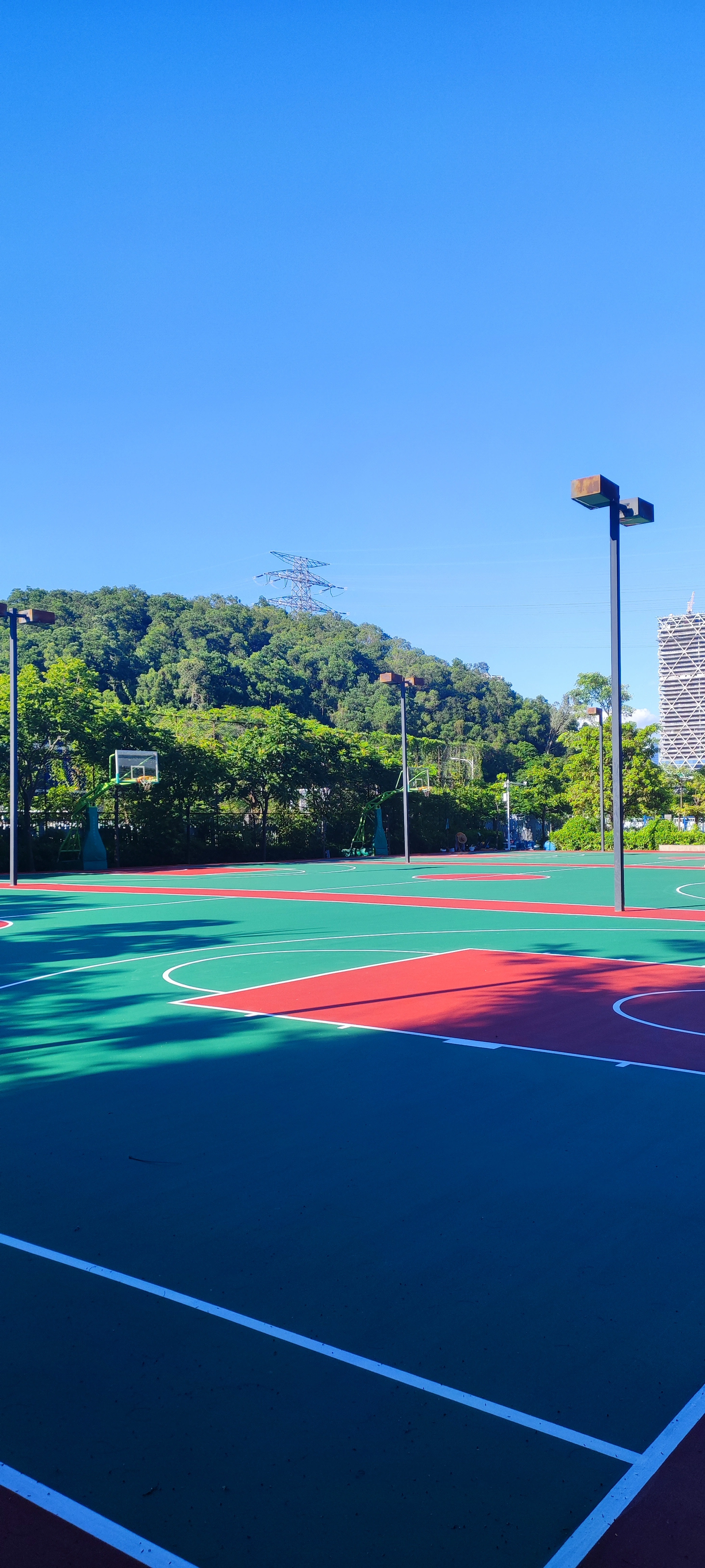 Shock Absorbing Outdoor Basketball Court Flooring