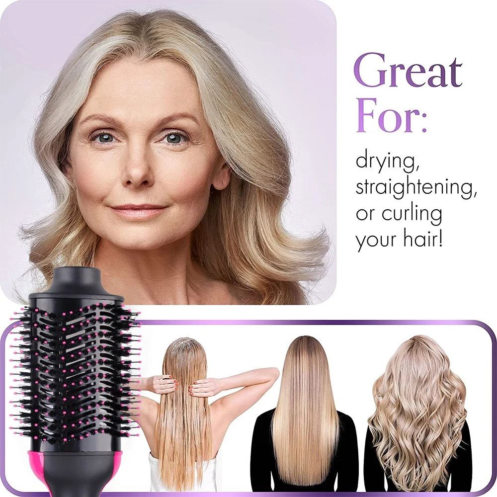 Electric Hot Comb Hair Dryer Brush Professional One Step Volumizer