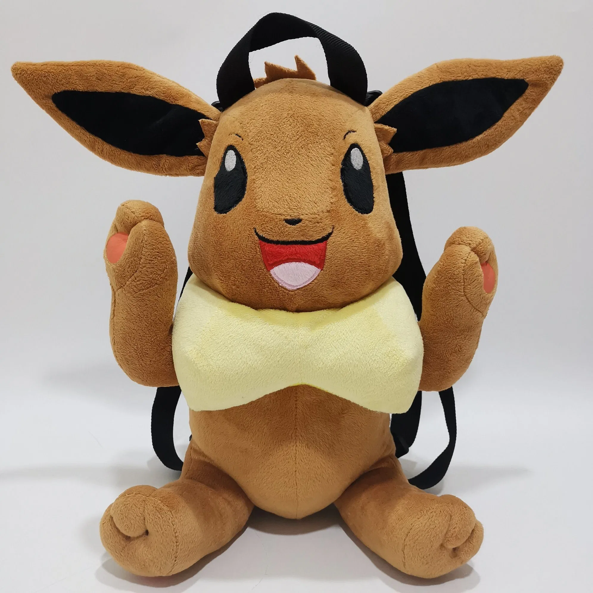 Hot-Selling Licensed Plush Toys Pokemon Series Soft Stuffed Eevee Backpack Cute Bag Gift for Kids