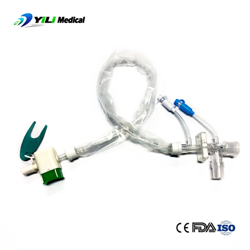 Medical 24h/72h PVC système de cathéter d'aspiration fermé Disposables Tube d'aspiration trachéale