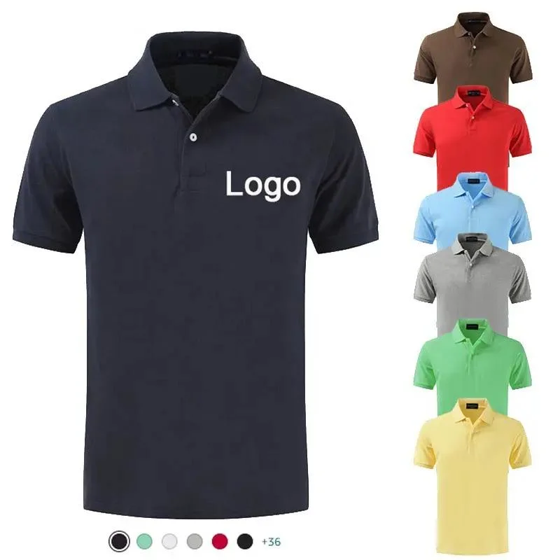 Personalisiere Deine Eigene Marke Kurzarm Poloshirt Blank Polyester Trocken geschnittene Golf-T-Shirts Einfarbiges atmungsaktives Poloshirt Plus Size Herren′ S Poloshirt