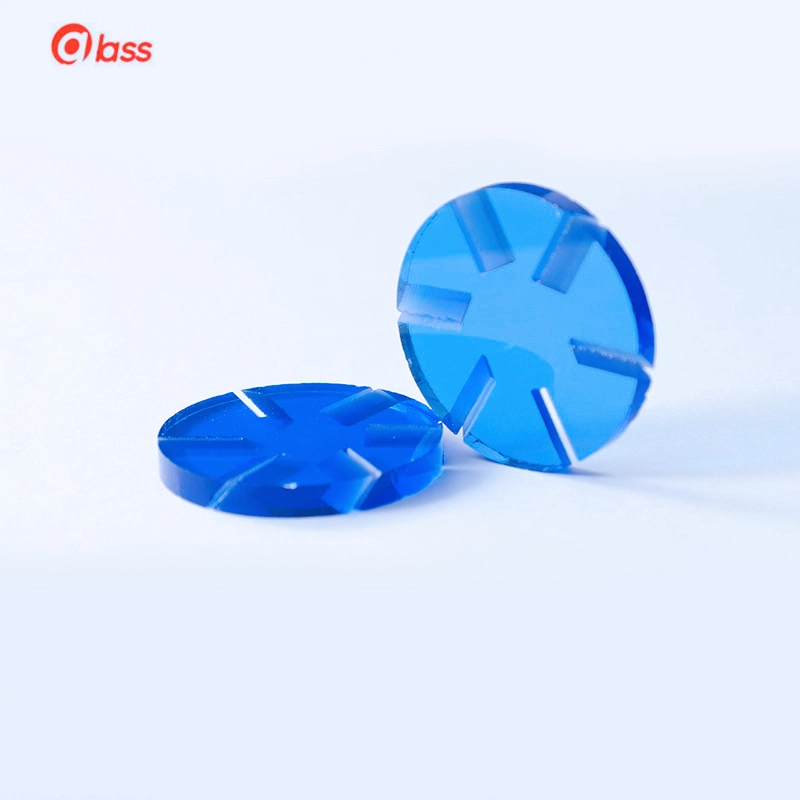 65 Slices 10mm Thick Blue Glass Mesh Smoking Pipe Accessories