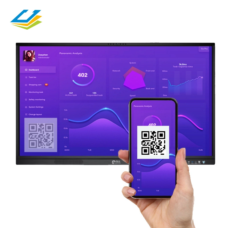 85 Inch Panel 20 Points Touch Interactive Smart Whiteboard for School Teaching