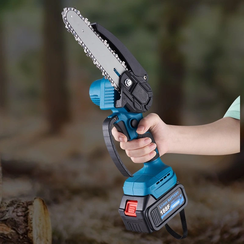 Mini Chainsaw Battery Powered Lithium Brushless Manual Trimming Cordless Chain Saw Rechargeable