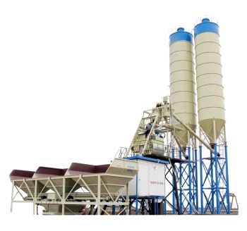 Hzs50 Full-Automatic Wet Mix Skip Hoist Concrete Batch Plant with Horizontal Cement Silo