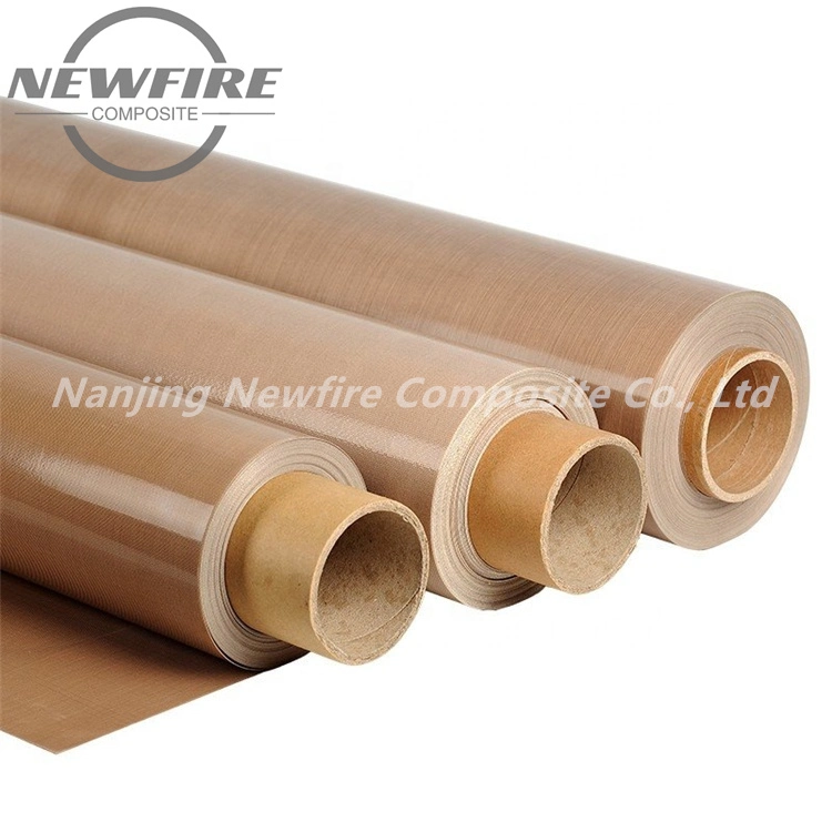 Thermal Insulation Anti-Static PTFE High Temperature Resistance Single/Double Side Coating PTFE Coated Glass Fiber Fabric for Fusing Belts PTFE Coated Fabric