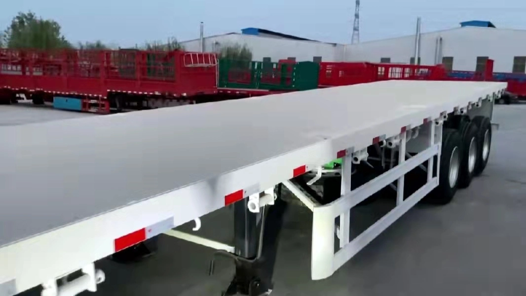 Anton's principales de la carretilla de transporte de mercancías de remolques de vehículos, bajo el cuello de cisne, el Pleno Semi-Trailer plano gancho remolque, la producción de la placa de la máquina