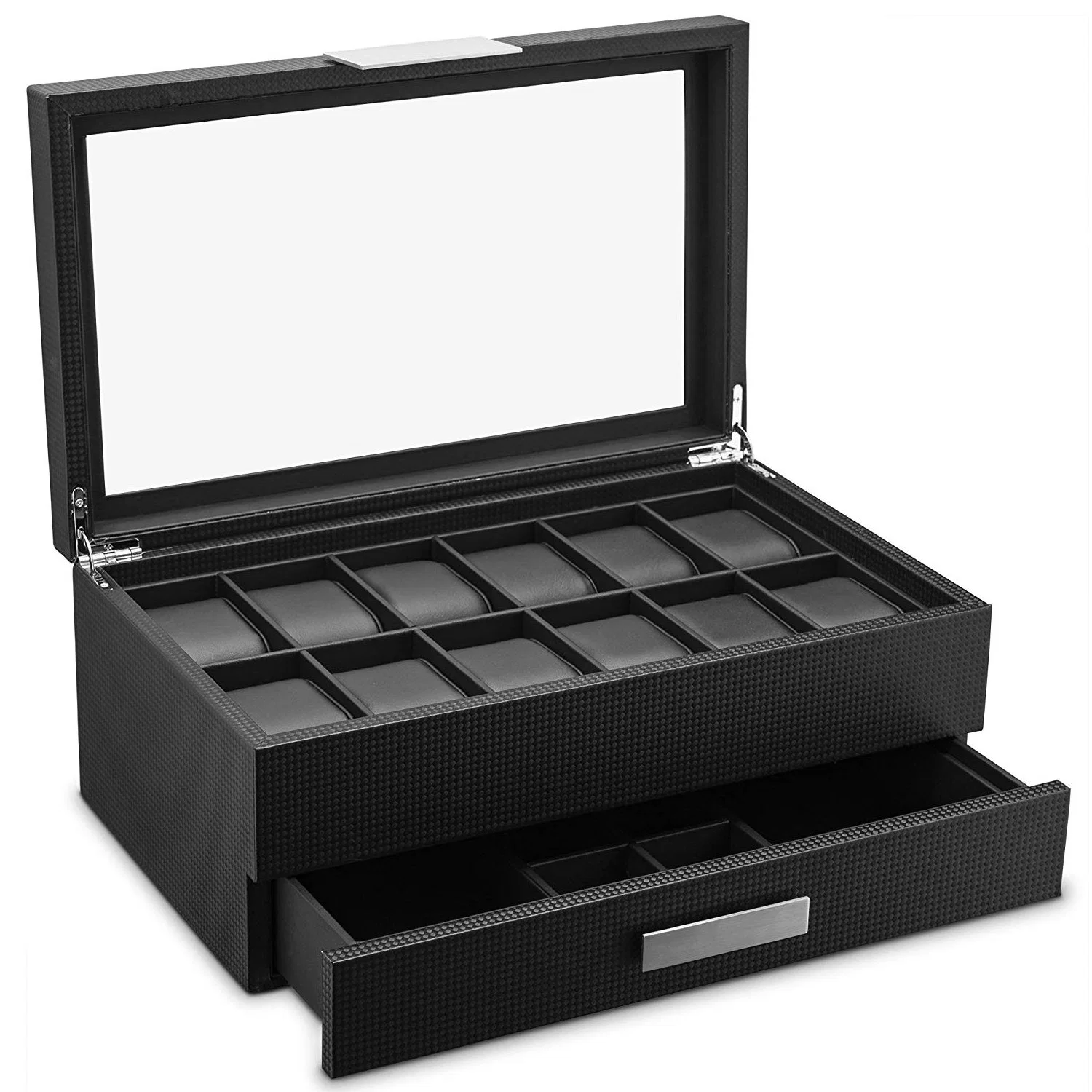 Leder Uhrenbox Schmuck Display Kollektion Aufbewahrungskoffer Uhrenorganisator Boxenhalter