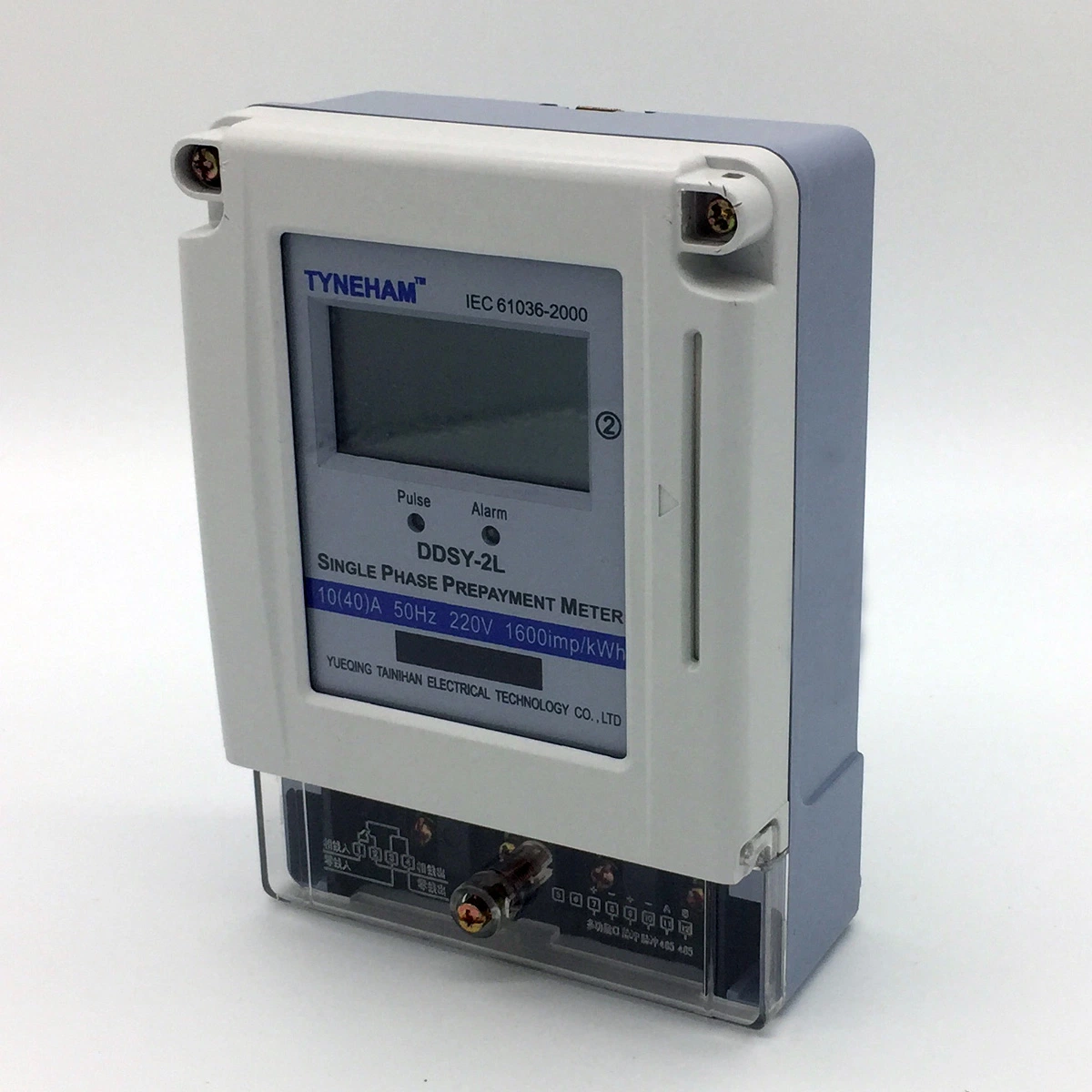 بطاقة قياس 16 Ddsy-2L Single Phase اثنان من الأسلاك اضغط على كيلوواط ساعة متر