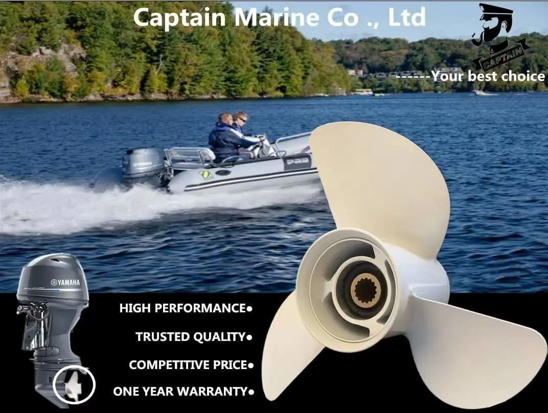 Captain 10 3/8X13 Boat Outboard Engine Propeller Matched with YAMAHA Honda 25 30 40 60HP