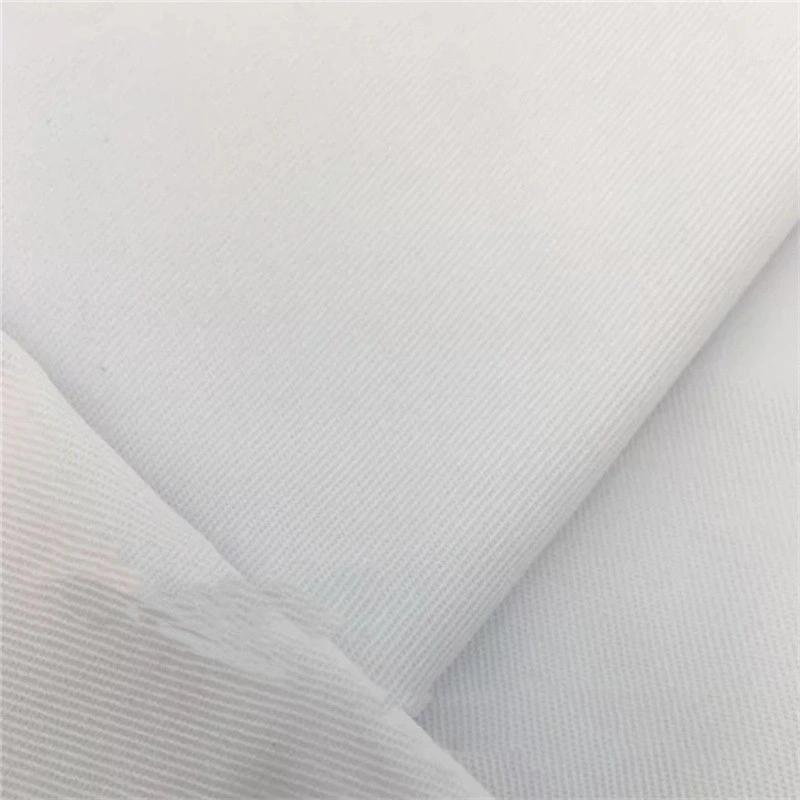 Tc Cloth White 100% Cotton T Shirt Fabric 16*16 Woven Twill Heavy Weight Fabric for Uniform Workware Pants Cloth