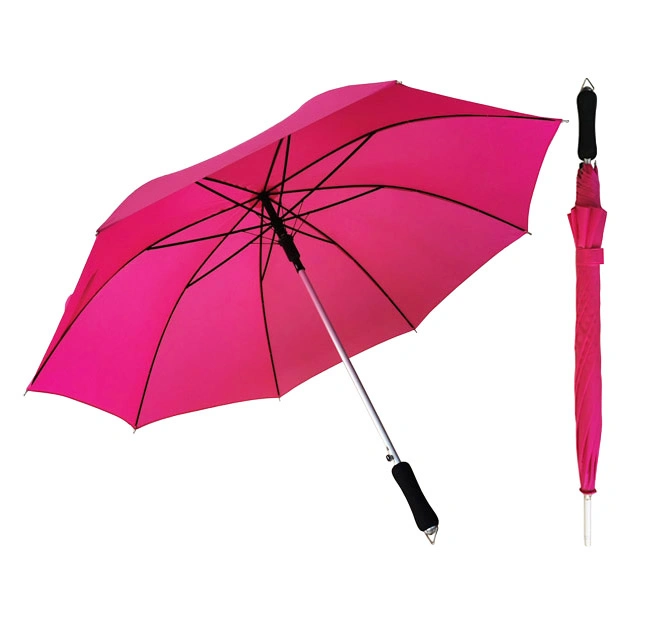 25 Inch Aluminum Frame Light Promotion Pink Straight Umbrella