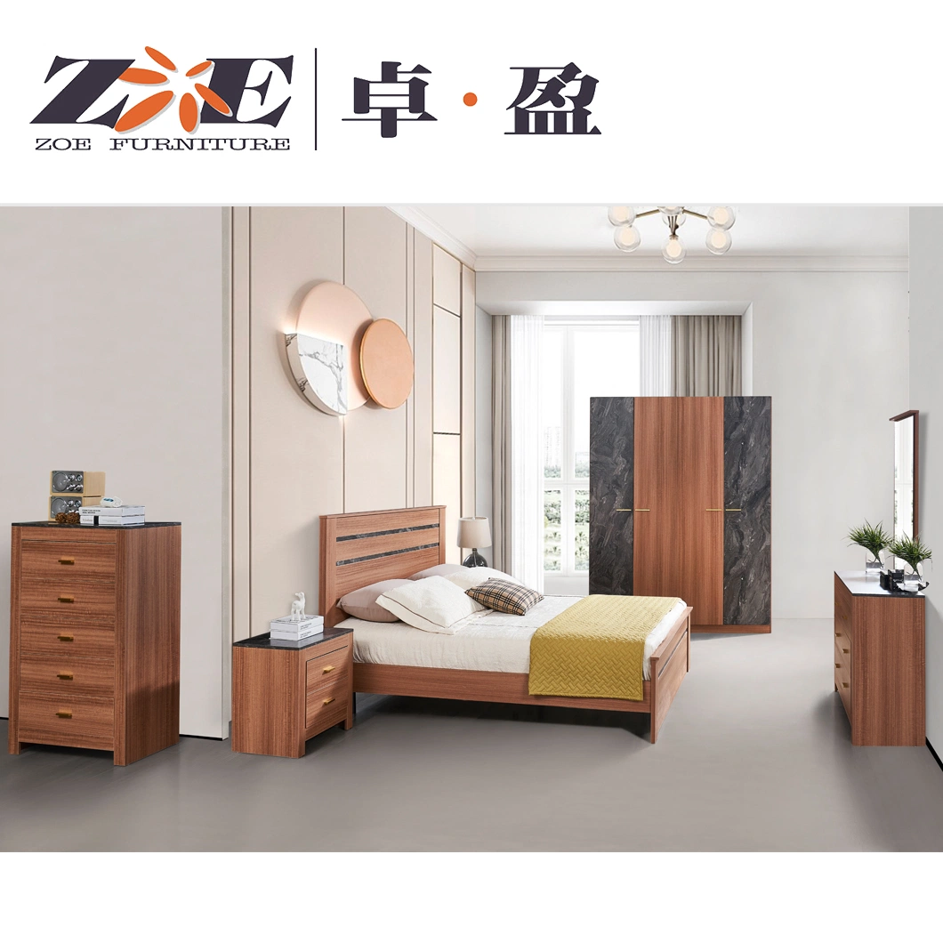 Modern Wooden Chinese High Class Big Size Bedroom Furniture Set