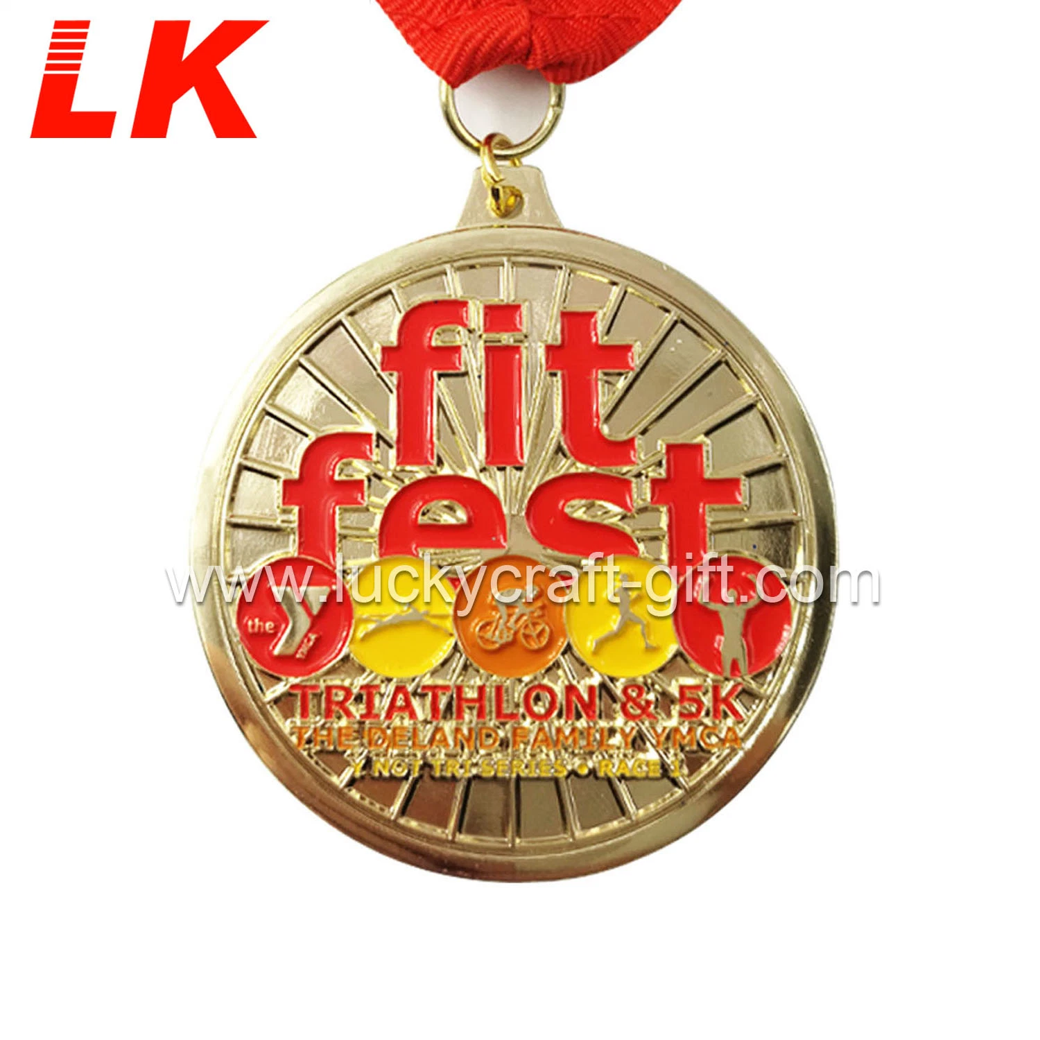 Cheap Metal Custom Gold Silver Bronze Sport Funny Run Metal Medal