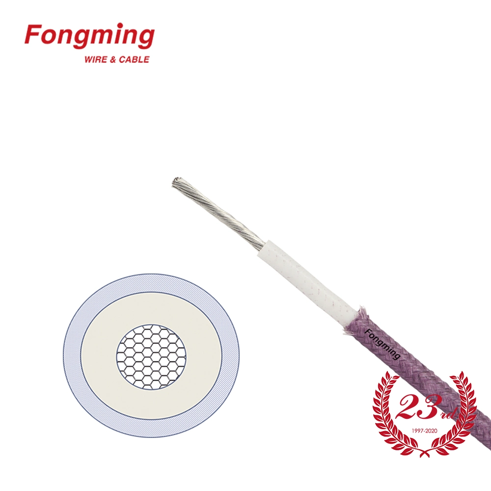 UL3122 de alta temperatura de 18AWG trenzada de silicona resistente al fuego cable eléctrico