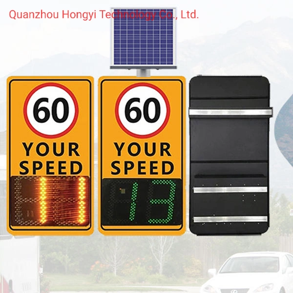 Solar Radar Detective Speed Warning Sign Traffic Flashing Speed Limit Signs