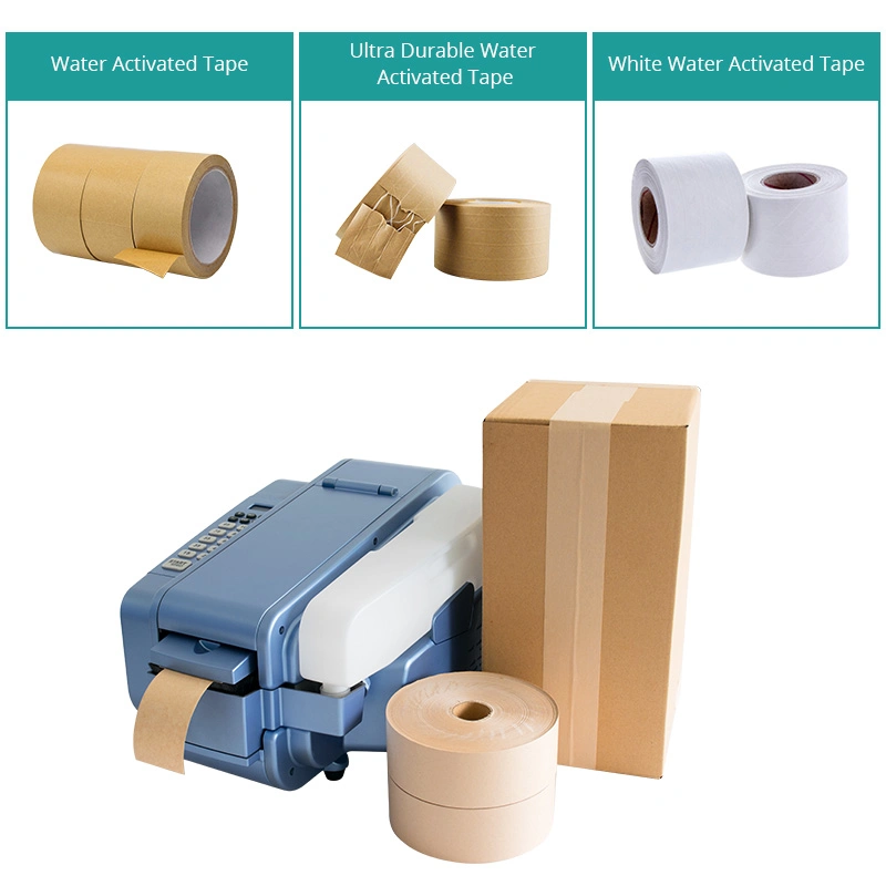 Printed Biodegradable Self Adhesive/ Kraft Paper Water Activated Tape Packing Tape for Strong Sticky Amazon Carton Pack