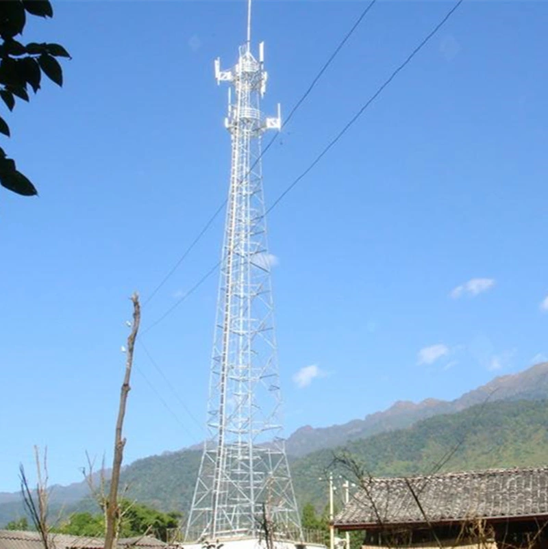 Acero galvanizado en caliente de la torre de celosía para la comunicación