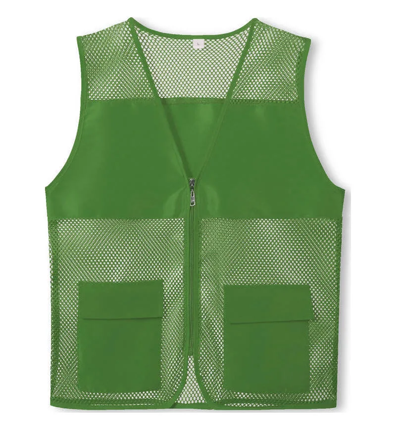 Peach Fishing Net Bag Work Event Advertising Vest