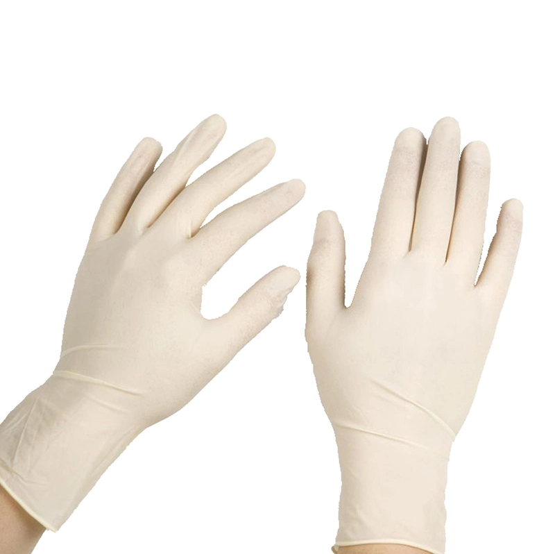 Blanco Negro sin polvo Guantes de látex desechables guantes impermeables para el hogar